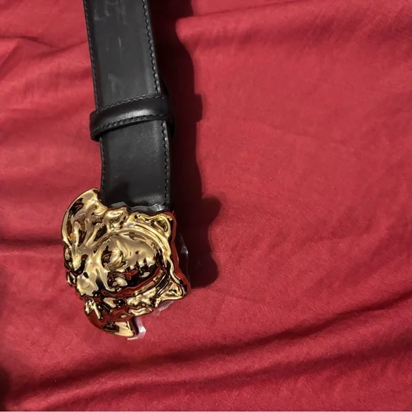 Versace Black Belt with Gold Medusa Buckle - Picture 1 of 5